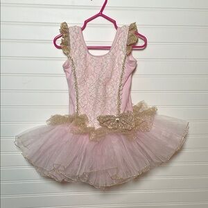 Pink and Gold Kids Ballet Costume
